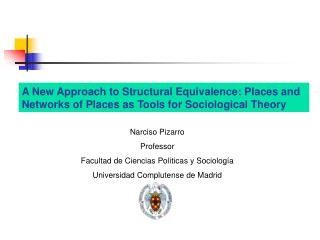 Narciso Pizarro Professor Facultad de Ciencias Políticas y Sociología