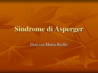 Sindrome di Asperger