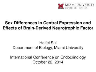 Sex Differences in Central Expression and Effects of Brain-Derived Neurotrophic Factor