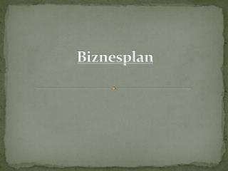 Biznesplan