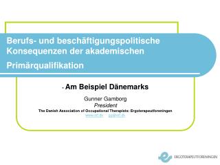 Berufs- und beschäftigungspolitische Konsequenzen der akademischen Primärqualifikation