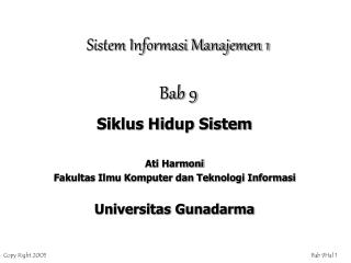 Sistem Informasi Manajemen 1 Bab 9