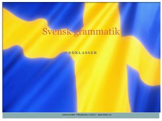 Svensk grammatik