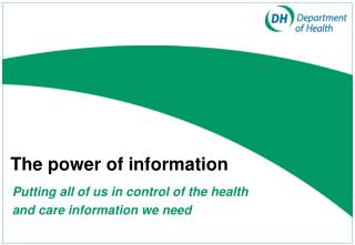 Putting all of us in control of the health and care information we need