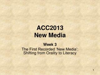 ACC2013 New Media