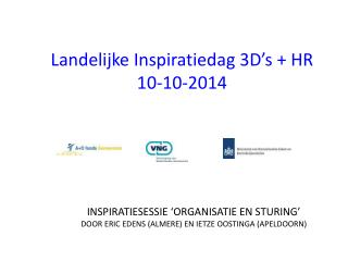 Landelijke Inspiratiedag 3D’s + HR 10-10-2014