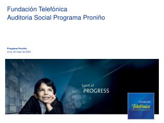 Fundación Telefónica Auditoria Social Programa Proniño