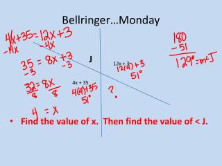 Bellringer …Monday