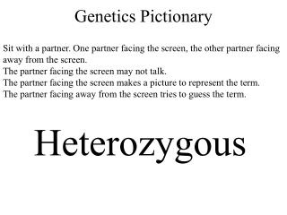 Genetics Pictionary