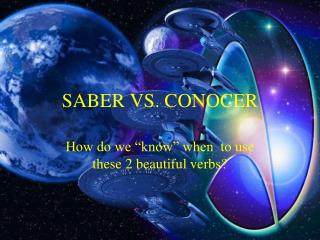 SABER VS. CONOCER