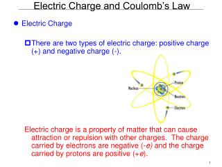 Electric Charge and Coulomb’s Law