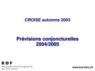 CROISE automne 2003