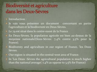 Biodiversité et agriculture dans les Deux-Sèvres