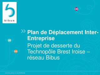 Plan de Déplacement Inter-Entreprise Projet de desserte du Technopôle Brest Iroise – réseau Bibus