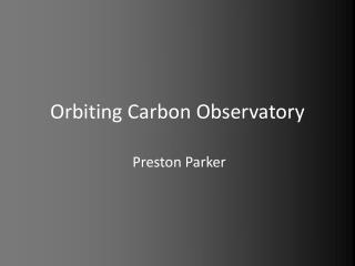 Orbiting Carbon Observatory