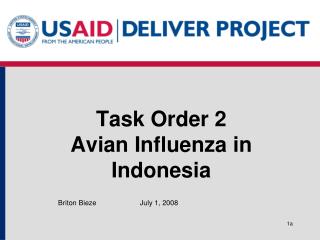 Task Order 2 Avian Influenza in Indonesia