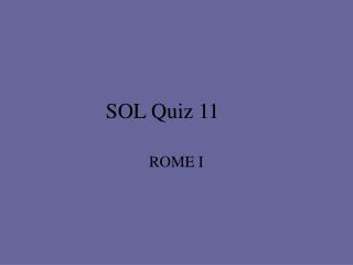 SOL Quiz 11