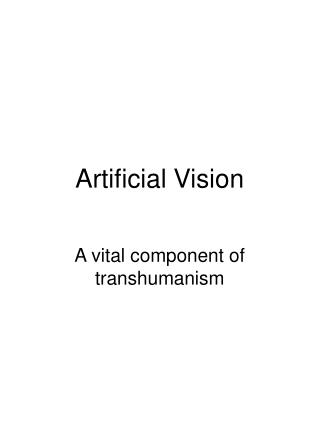 Artificial Vision