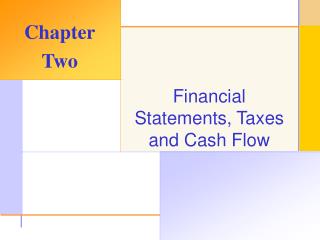 Financial Statements, Taxes and Cash Flow