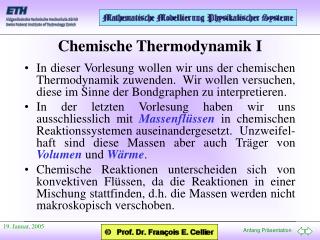 Chemische Thermodynamik I
