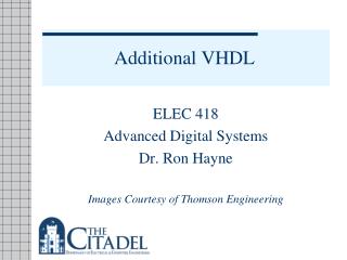 Additional VHDL