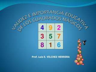 Prof. Luis E. VILCHEZ HERRERA