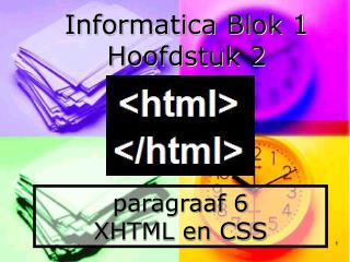 paragraaf 6 XHTML en CSS