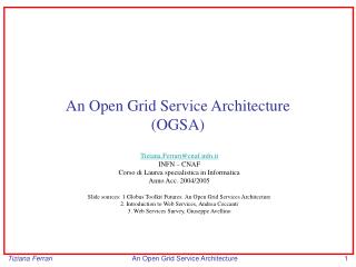 An Open Grid Service Architecture (OGSA)