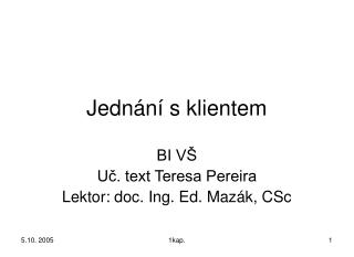 Jednání s klientem