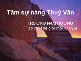 Tâm sự nàng Thuý Vân