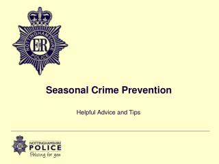 Seasonal Crime Prevention