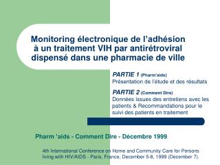 Pharm ’aids - Comment Dire - Décembre 1999