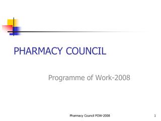 PHARMACY COUNCIL