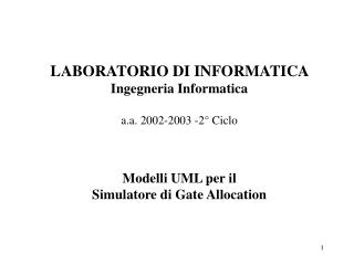 Simulatore di Gate Allocation