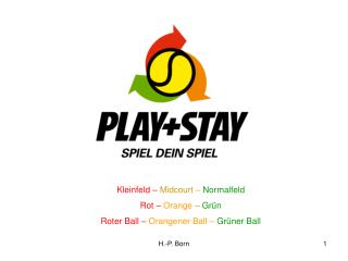Kleinfeld – Midcourt – Normalfeld Rot – Orange – Grün Roter Ball – Orangener Ball – Grüner Ball