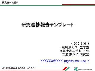 研究進捗報告テンプレート