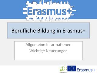 Berufliche Bildung in Erasmus+