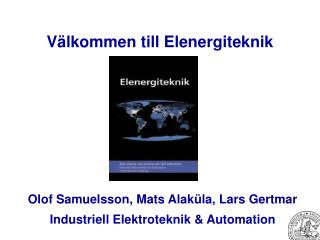 Välkommen till Elenergiteknik