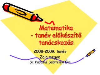 Matematika - tanév előkészítő tanácskozás