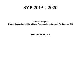 SZP 2015 - 2020