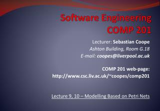 Software Engineering COMP 201