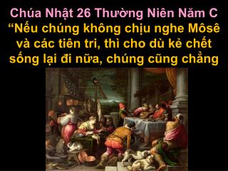 Chúa Nhật 26 Thường Niên Năm C