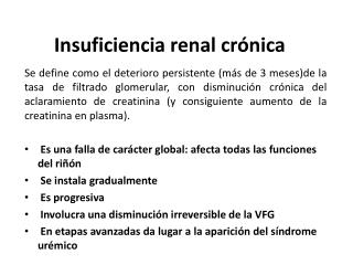 Insuficiencia renal crónica