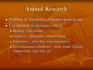 Animal Research