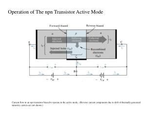 Operation of The npn Transistor Active Mode