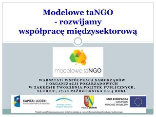 Modelowe taNGO - rozwijamy współpracę międzysektorową