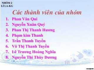 Các thành viên của nhóm