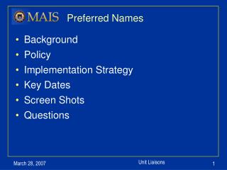Preferred Names
