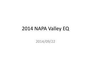 2014 NAPA Valley EQ