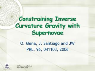 Constraining Inverse Curvature Gravity with Supernovae